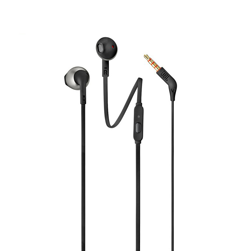 JBL T205入耳式耳机手机线控耳塞带麦苹果安卓小米电脑运动挂耳