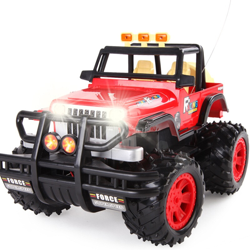  DZDIV 遥控车 越野车儿童玩具大型遥控汽车模型耐摔配电池可充电3030 红色六一儿童节礼物
