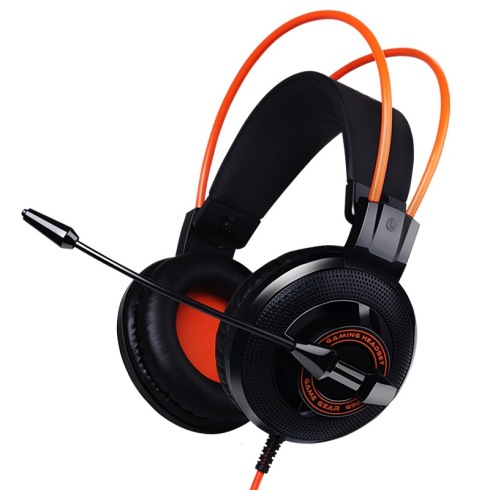 硕美科（SOMIC）G925 头戴式电脑耳麦 电竞游戏耳机 吃鸡耳机 黑橙色