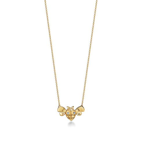 Tiffany&Co./蒂芙尼 18K 黄金和纯银蜜蜂项链