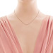 Tiffany&Co./蒂芙尼 18K玫瑰金镶钻微笑项链迷你号