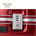 AKSEN/奥凯盛铝框防刮拉杆箱20寸万向轮竖条纹旅行箱海关锁密码箱