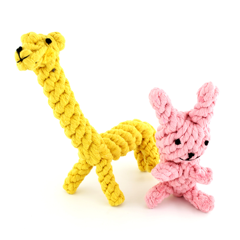 洛楚 Luxchic 宠物玩具 猫咪玩具 棉绳长颈鹿兔子玩具