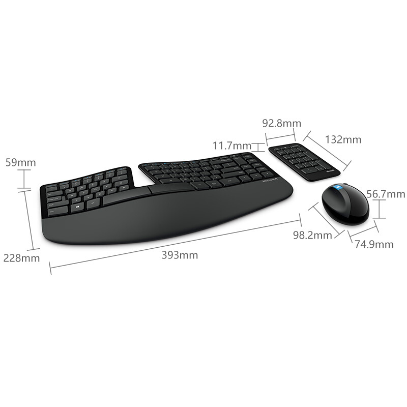 微软（Microsoft） Sculpt人体工学桌面套装 鼠标键盘套装