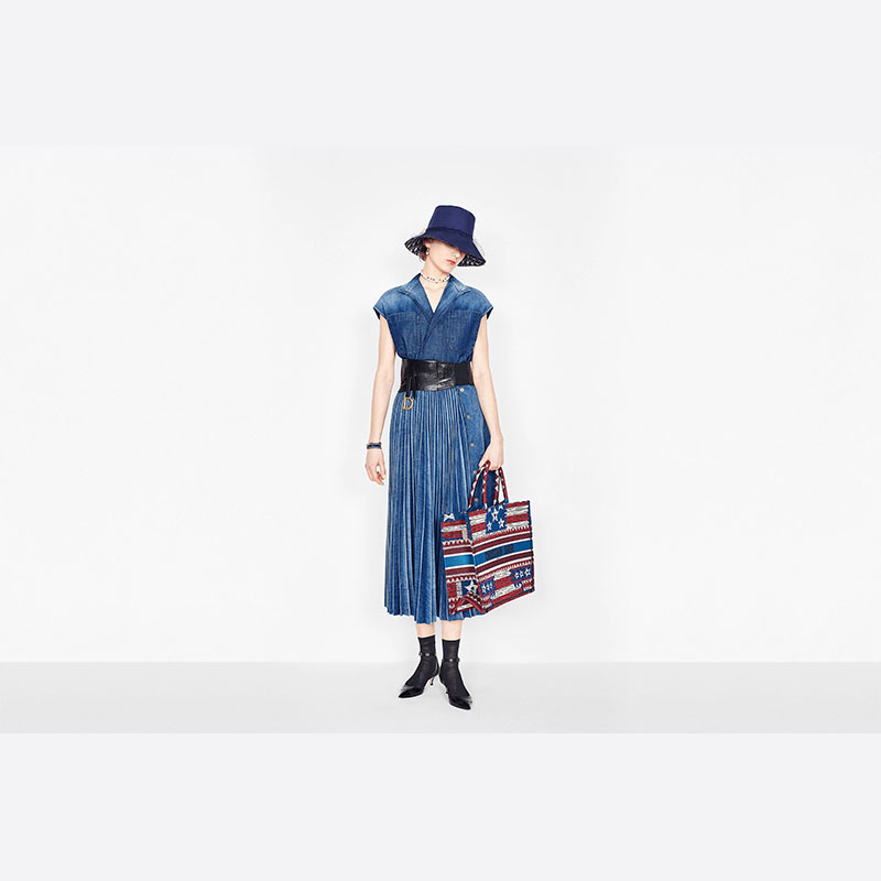 迪奥/Dior 牛仔褶皱半身裙