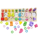 巧之木（QZMTOY） 婴儿童玩具 男孩女孩宝宝早教益智玩具 彩色数字形状对数板儿童益智游戏
