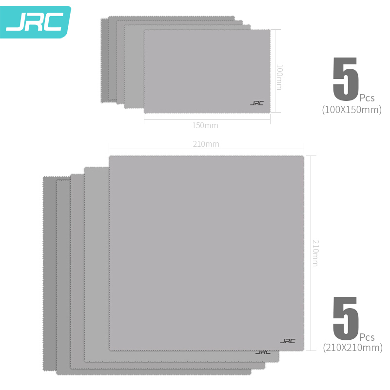 JRC 10片 光学级细腻纤维数码清洁擦拭布 笔记本电脑数码相机电视液晶屏幕清洁布套装