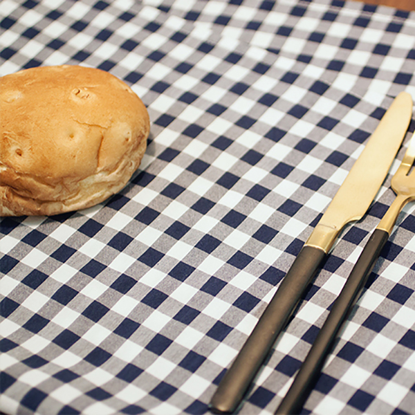 SewingStory缝物语日式简约格子水洗棉布艺餐巾餐布便当布面包美食拍照蓝色系 水洗棉 手感柔软
