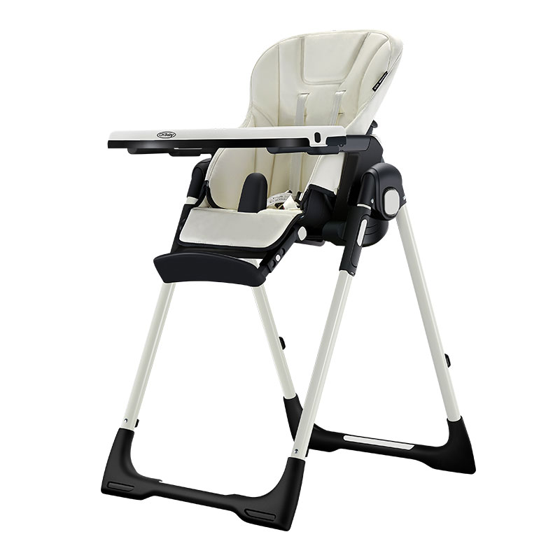晨辉（CHBABY）儿童餐椅多功能皮质折叠便携式宝宝椅可坐可躺