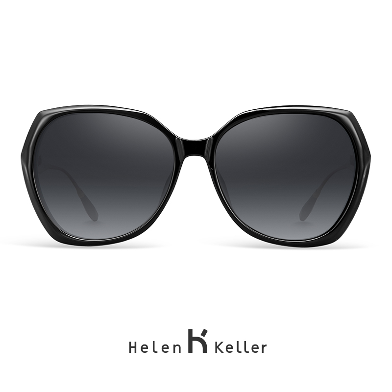 海伦凯勒新款 太阳镜女 优雅古典 高清偏光大框时尚墨镜女 H8636
