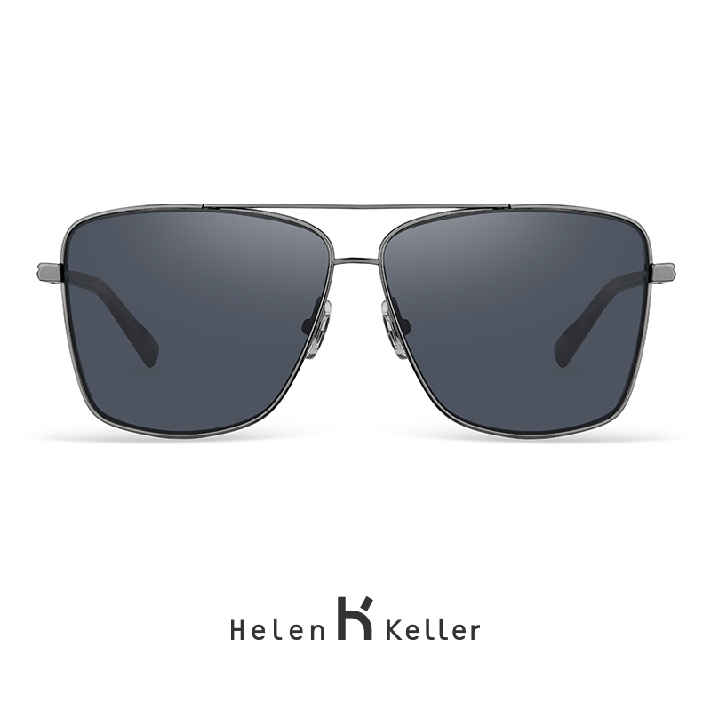 海伦凯勒2019新款男士商务方框墨镜潮简约偏光太阳镜驾驶镜H8861
