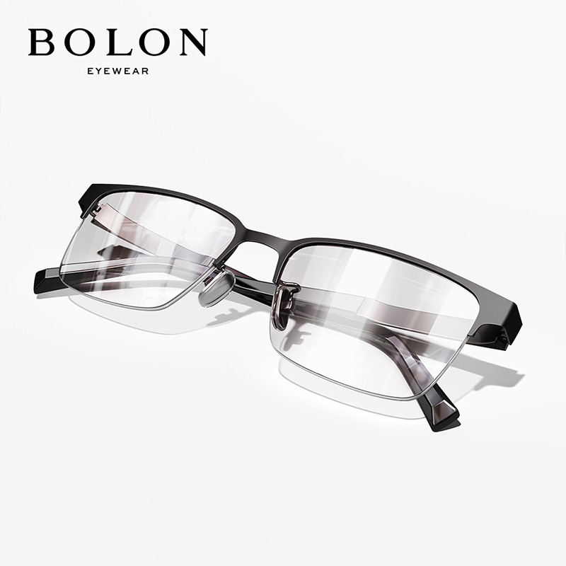暴龙BOLON近视光学眼镜架男款金属眼镜框矩形光学镜BJ7007B10
