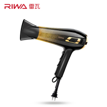 雷瓦（RIWA）RC-7515 大功率电吹风机女家用冷热风静音学生理发店专业用风筒 黑配金色