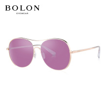 暴龙BOLON太阳镜女款经典时尚眼镜飞行员框墨镜BL7020A63