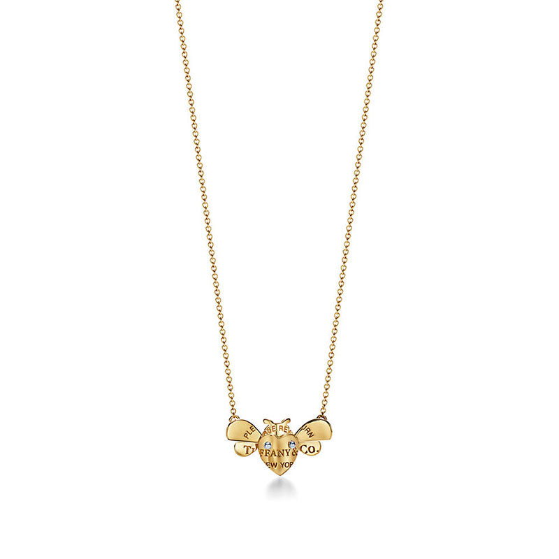 Tiffany&Co./蒂芙尼 18K 黄金和纯银蜜蜂项链