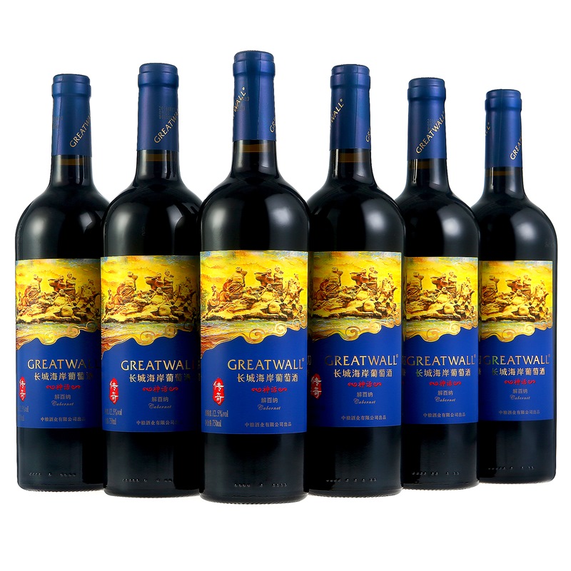 长城（GreatWall）红酒 海岸传奇 神话解百纳干红葡萄酒 12.5%vol 750ml*6瓶