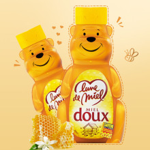 lunedemiel法国进口蜜月小熊蜂蜜纯正天然儿童孕妇挤压瓶蜂蜜