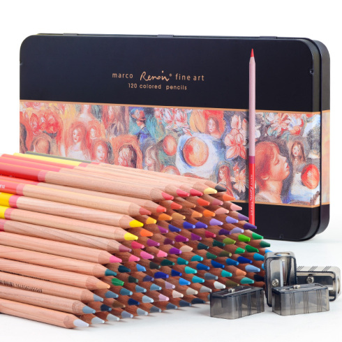 马可（MARCO）3100-120TN 雷诺阿系列 120色油性彩色铅笔专业填色手绘彩铅笔