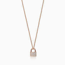 Tiffany&Co./蒂芙尼 Tiffany HardWear 系列 镶钻锁形装饰项链