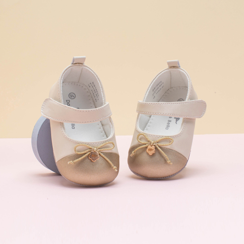 戴维贝拉婴儿步前鞋女宝宝室内洋气软底鞋 秋季新生儿鞋子